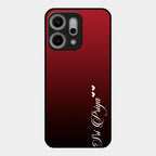Customize Name Gradient Glass Case Cover Red Wine For Oppo Reno 14 Pro 5G