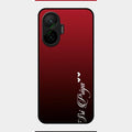 Customize Name Gradient Glass Case Cover Red Wine For Poco F7 5G