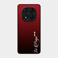 Customize Name Gradient Glass Case Cover Red Wine For Poco X7 5G