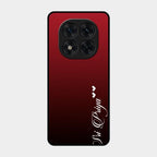 Customize Name Gradient Glass Case Cover Red Wine For Poco X7 5G