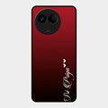 Customize Name Gradient Glass Case Cover Red Wine For Realme 11 5G
