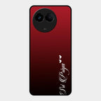 Customize Name Gradient Glass Case Cover Red Wine For Realme 11 5G