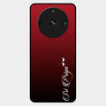 Customize Name Gradient Glass Case Cover Red Wine For Realme 11 Pro Plus 5G