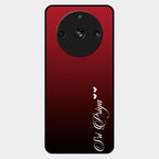 Customize Name Gradient Glass Case Cover Red Wine For Realme 11 Pro Plus 5G