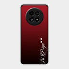Customize Name Gradient Glass Case Cover Red Wine For Realme 13 5G