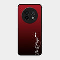 Customize Name Gradient Glass Case Cover Red Wine For Realme 13 Plus 5G