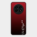 Customize Name Gradient Glass Case Cover Red Wine For Realme 13 Pro Plus 5G