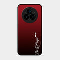 Customize Name Gradient Glass Case Cover Red Wine For Realme 14 Pro 5G