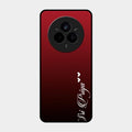 Customize Name Gradient Glass Case Cover Red Wine For Realme 14 Pro Plus 5G