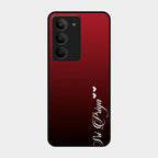 Customize Name Gradient Glass Case Cover Red Wine For Realme 14X 5G
