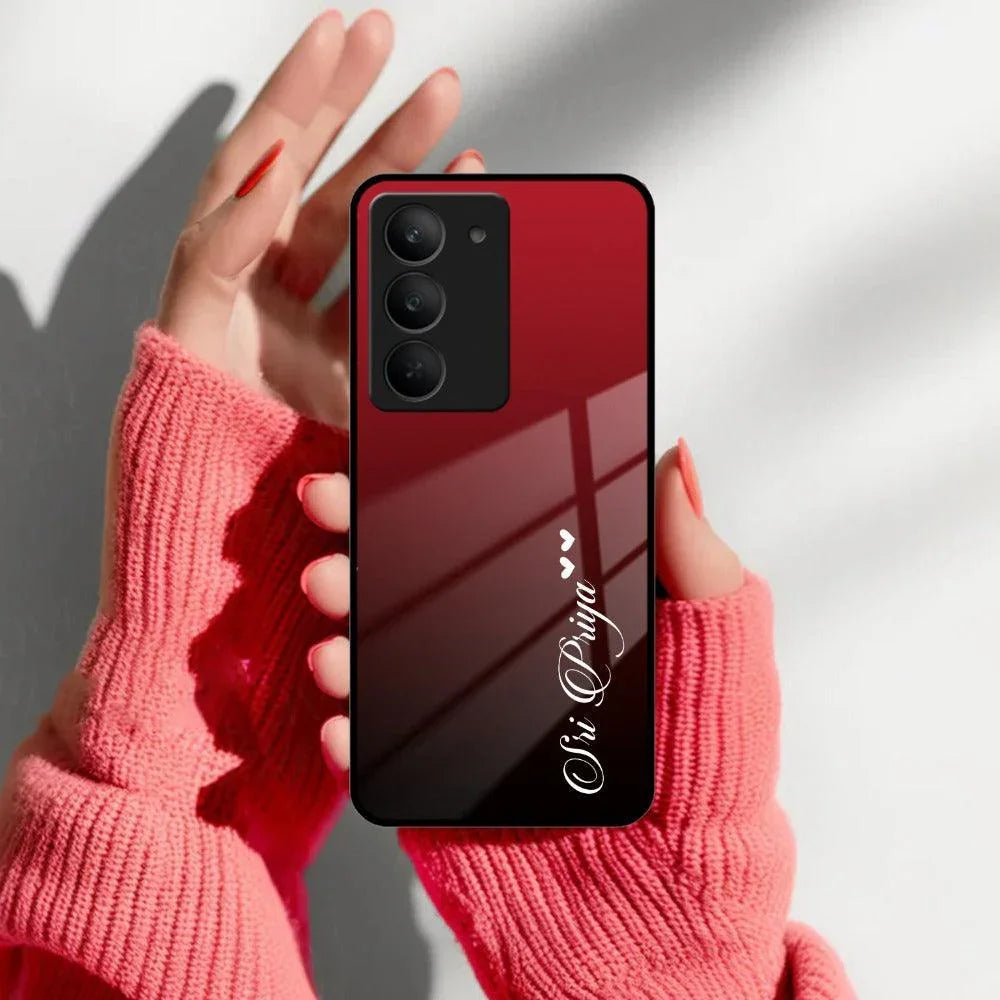 Customize Name Gradient Glass Case Cover Red Wine For Realme/Narzo - ShopOnCliQ