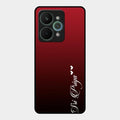 Customize Name Gradient Glass Case Cover Red Wine For Realme 15 Pro 5G