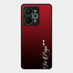 Customize Name Gradient Glass Case Cover Red Wine For Realme 15 Pro 5G