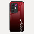 Customize Name Gradient Glass Case Cover Red Wine For Realme 15X 5G