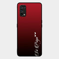 Customize Name Gradient Glass Case Cover Red Wine For Realme 7 Pro
