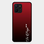 Customize Name Gradient Glass Case Cover Red Wine For Realme 9I 5G
