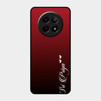 Customize Name Gradient Glass Case Cover Red Wine For Realme C65 5G