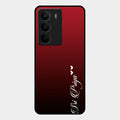 Customize Name Gradient Glass Case Cover Red Wine For Realme C75 5G