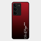 Customize Name Gradient Glass Case Cover Red Wine For Realme C75 5G