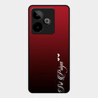 Customize Name Gradient Glass Case Cover Red Wine For Realme Gt 7T 5G