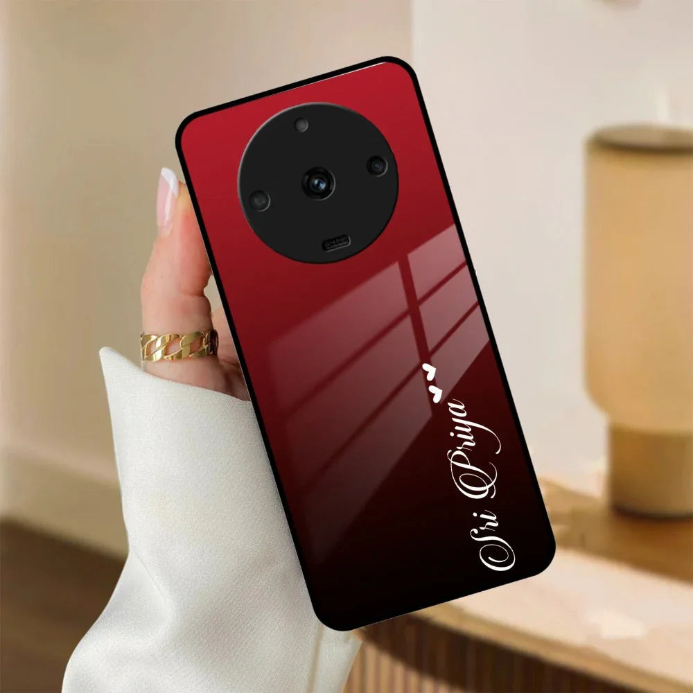 Customize Name Gradient Glass Case Cover Red Wine For Realme/Narzo - ShopOnCliQ