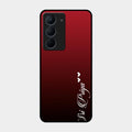 Customize Name Gradient Glass Case Cover Red Wine For Realme Narzo 80X 5G