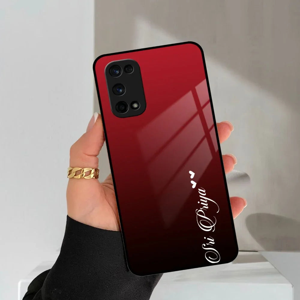 Customize Name Gradient Glass Case Cover Red Wine For Realme/Narzo - ShopOnCliQ
