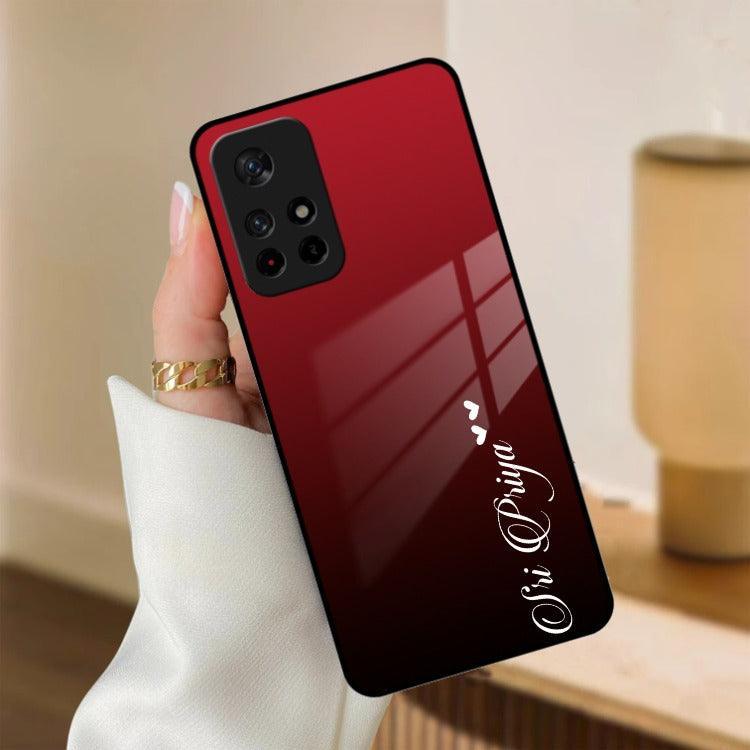 Customize Name Gradient Glass Case Cover Red Wine For Redmi/Xiaomi - ShopOnCliQ