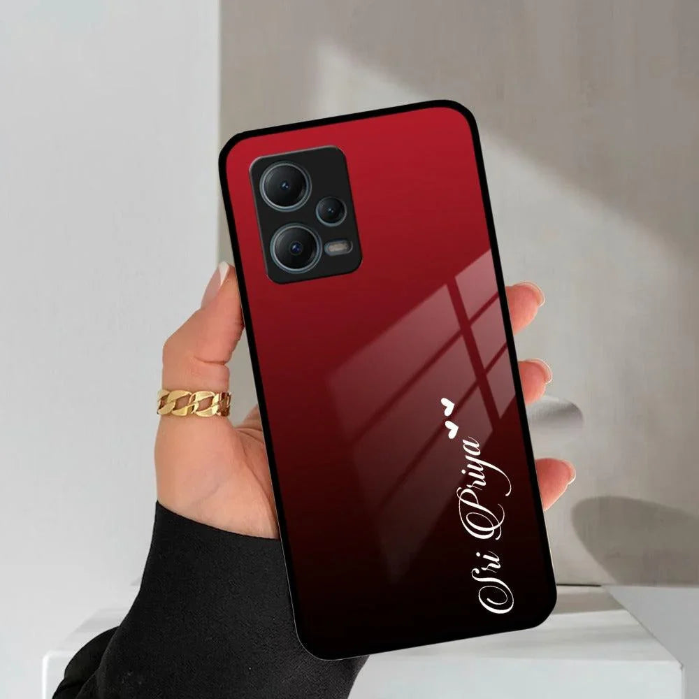 Customize Name Gradient Glass Case Cover Red Wine For Redmi/Xiaomi - ShopOnCliQ
