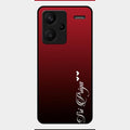 Customize Name Gradient Glass Case Cover Red Wine For Redmi Note 13 Pro Plus 5G