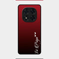 Customize Name Gradient Glass Case Cover Red Wine For Redmi Note 14 Pro 5G