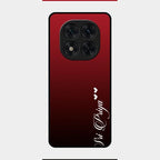 Customize Name Gradient Glass Case Cover Red Wine For Redmi Note 14 Pro 5G