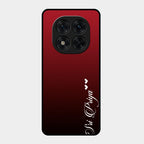 Customize Name Gradient Glass Case Cover Red Wine For Redmi Note 15 Pro 5G