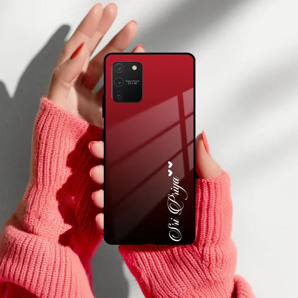 Customize Name Gradient Glass Case Cover Red Wine For Samsung - ShopOnCliQ
