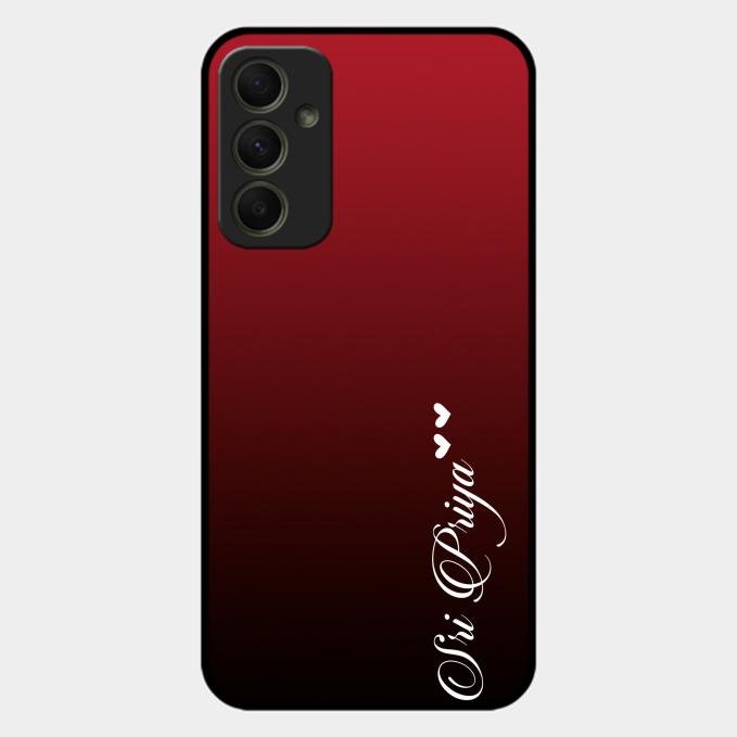 Customize Name Gradient Glass Case Cover Red Wine For Samsung Galaxy A34 5G