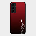 Customize Name Gradient Glass Case Cover Red Wine For Samsung Galaxy A35 5G