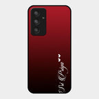 Customize Name Gradient Glass Case Cover Red Wine For Samsung Galaxy A54 5G