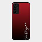 Customize Name Gradient Glass Case Cover Red Wine For Samsung Galaxy F15 5G