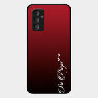 Customize Name Gradient Glass Case Cover Red Wine For Samsung Galaxy F23 5G