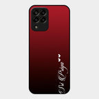 Customize Name Gradient Glass Case Cover Red Wine For Samsung Galaxy M33 5G