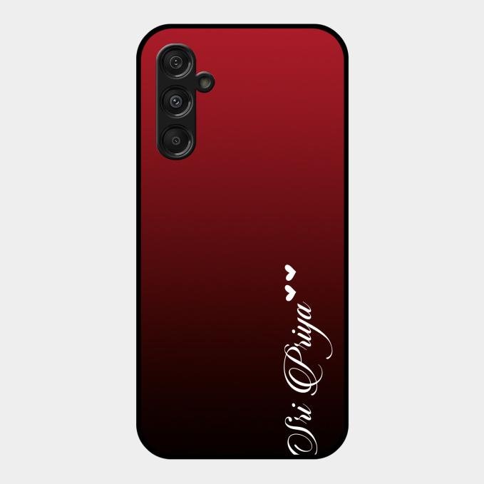 Customize Name Gradient Glass Case Cover Red Wine For Samsung Galaxy M34 5G
