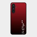 Customize Name Gradient Glass Case Cover Red Wine For Samsung Galaxy M35 5G