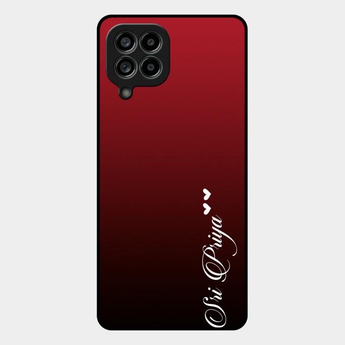 Customize Name Gradient Glass Case Cover Red Wine For Samsung Galaxy M53 5G