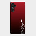 Customize Name Gradient Glass Case Cover Red Wine For Samsung Galaxy M55 5G