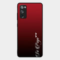 Customize Name Gradient Glass Case Cover Red Wine For Samsung Galaxy S20 Fe 5G