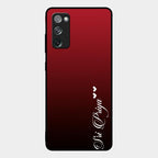 Customize Name Gradient Glass Case Cover Red Wine For Samsung Galaxy S20 Fe 5G