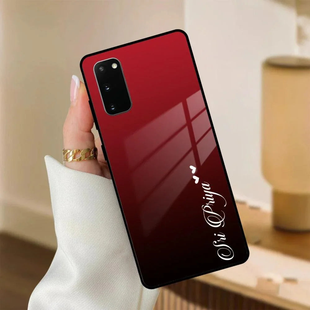 Customize Name Gradient Glass Case Cover Red Wine For Samsung - ShopOnCliQ