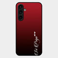 Customize Name Gradient Glass Case Cover Red Wine For Samsung Galaxy S23 Fe 5G