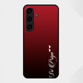 Customize Name Gradient Glass Case Cover Red Wine For Samsung Galaxy S25 FE 5G