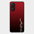 Customize Name Gradient Glass Case Cover Red Wine For Vivo T3 Lite 5G